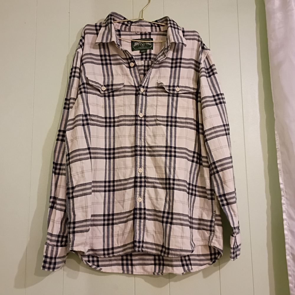 Men's Plaid Shirt in Black and White